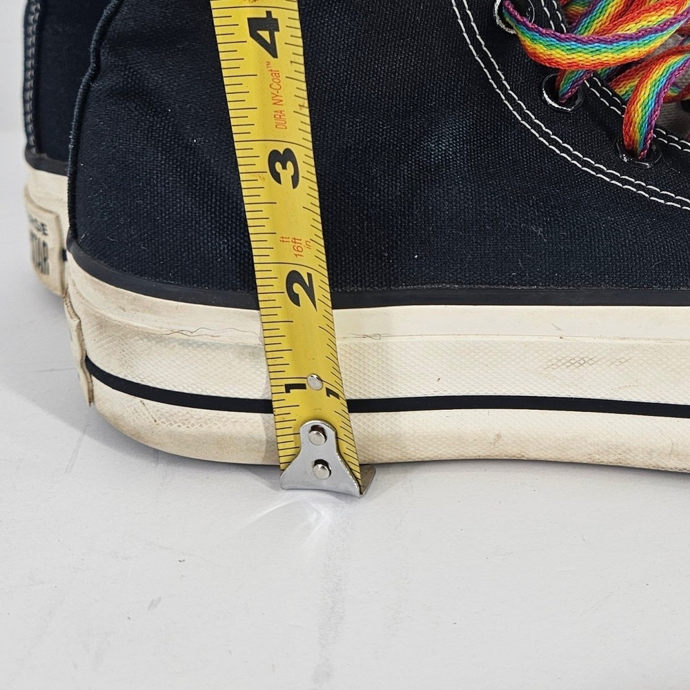 Pride Converse Chuck Taylor All Star Platform Blk Rainbow High Top Sneakers 7.5 - Picture 6 of 13